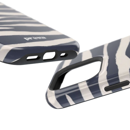 Navy & Cream Zebra Phone Case