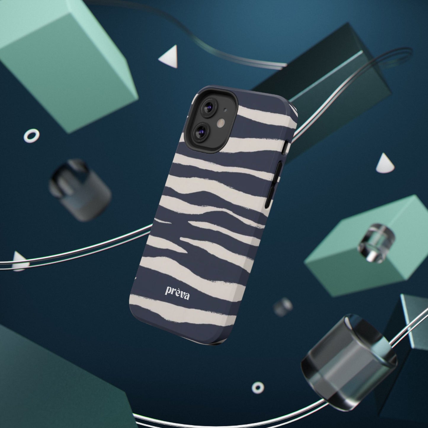 Navy & Cream Zebra Phone Case