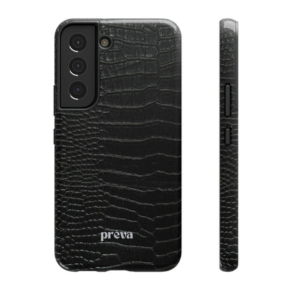Black Croc Phone Case