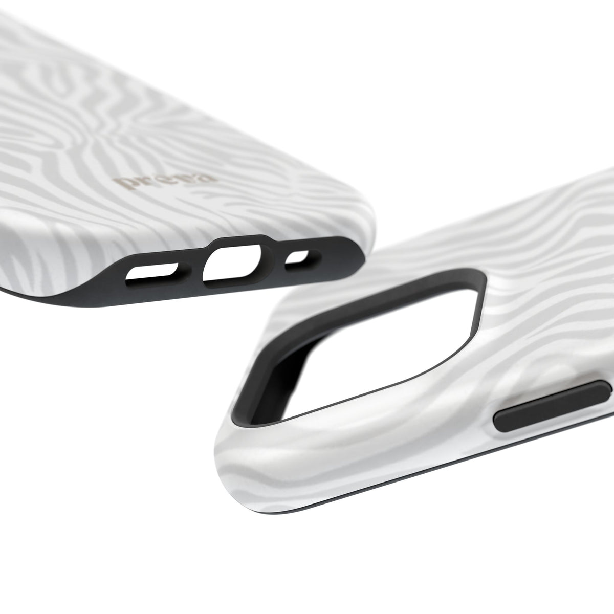 Zebra White Wave Phone Case