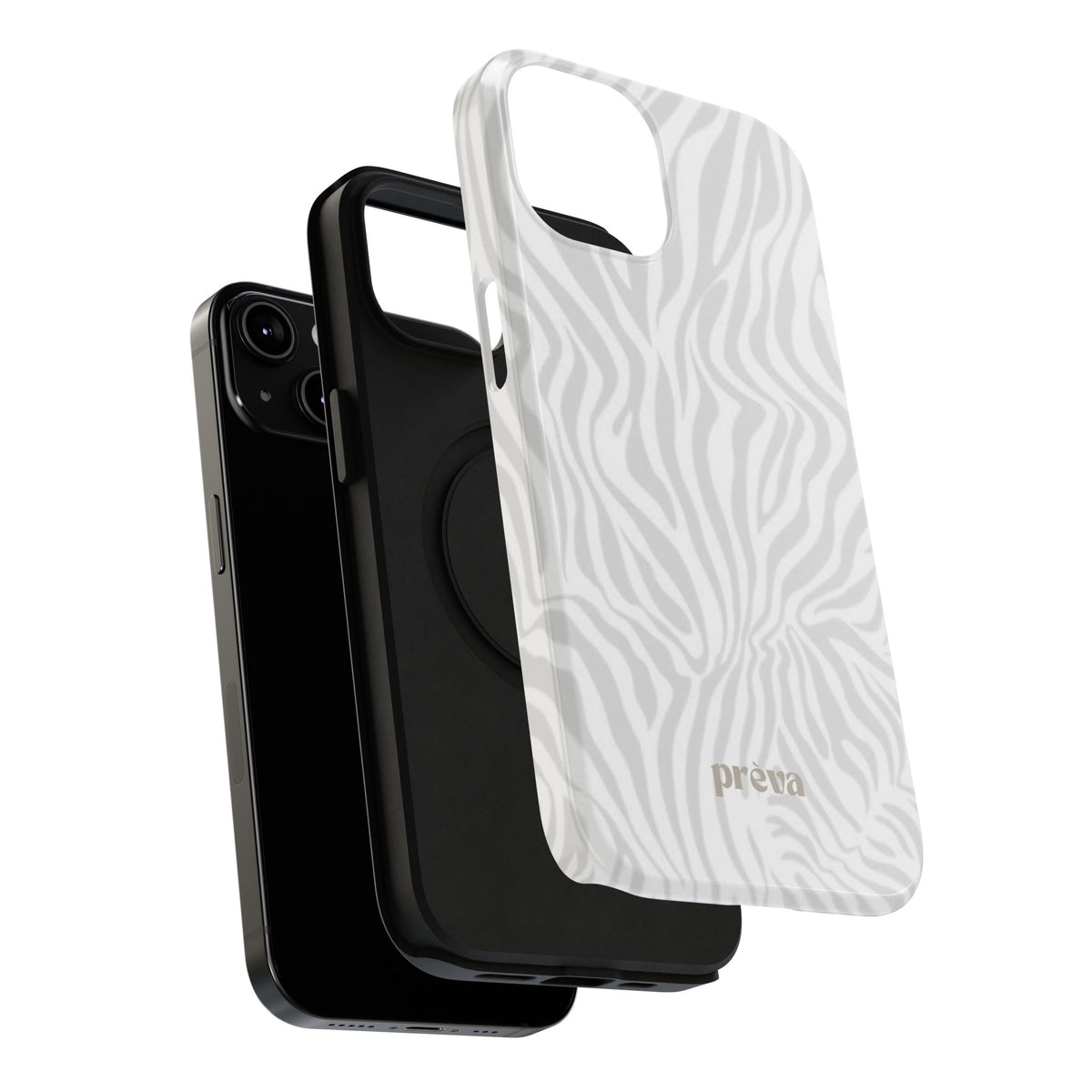 Zebra White Wave Phone Case