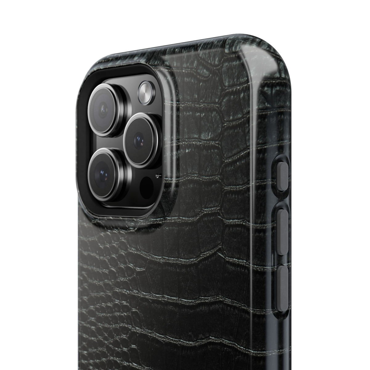 Black Croc Phone Case