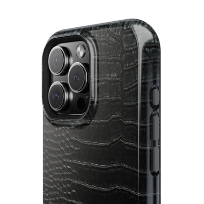 Black Croc Phone Case
