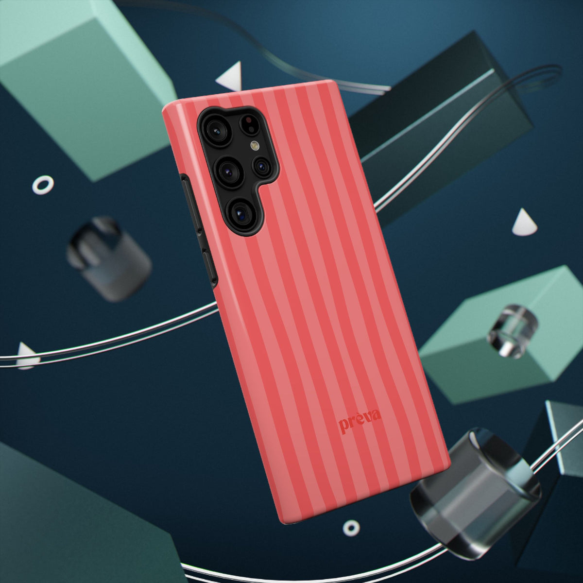 Coral Stipes Phone Case
