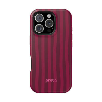 Burgandy Stripes x Ava Dudderar Phone Case