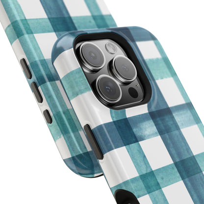 Teal Plaid Phone Case