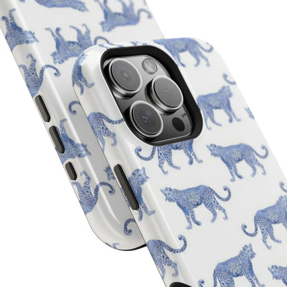 Blue Leopard Pattern Phone Case