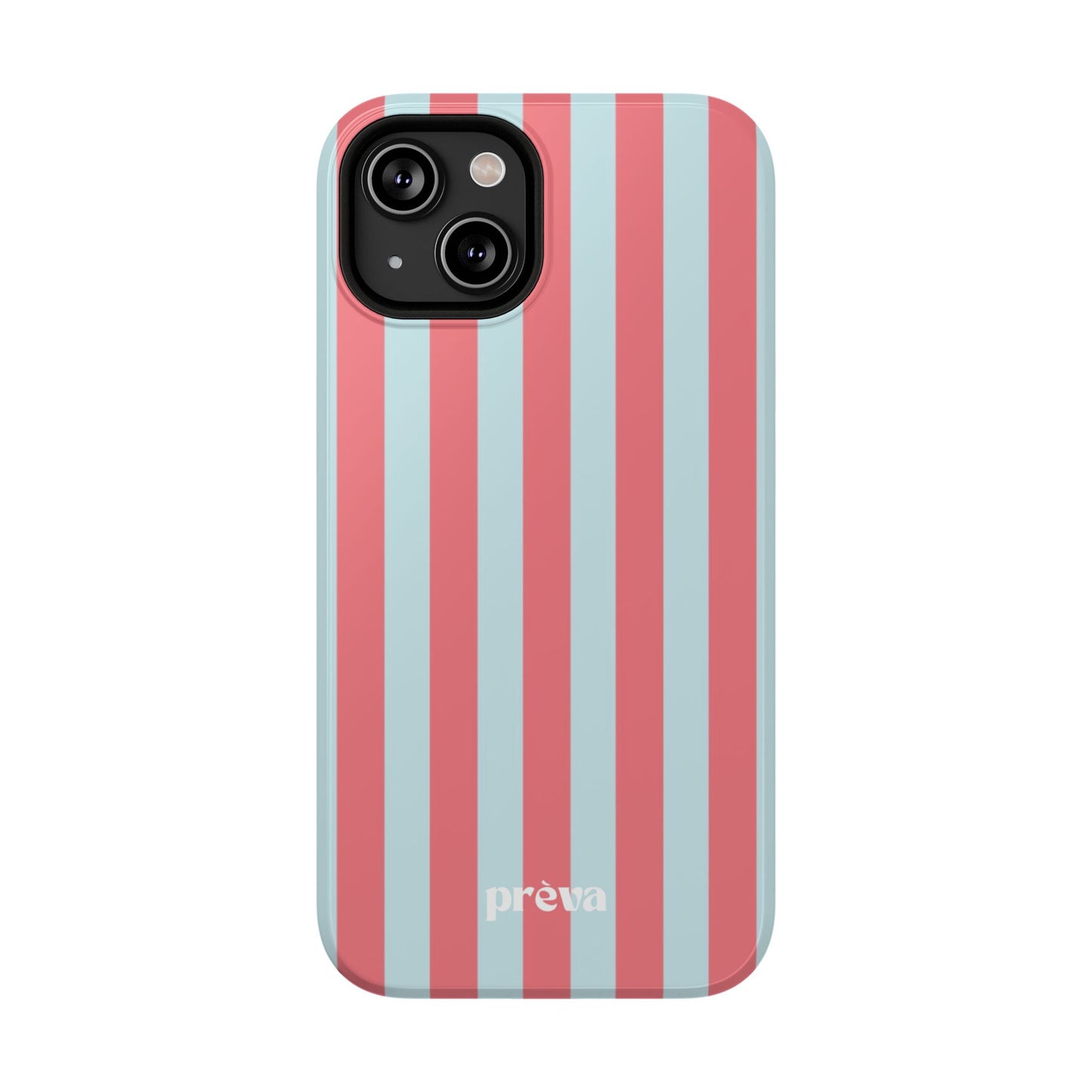 Coral & Teal Stripes Phone Case