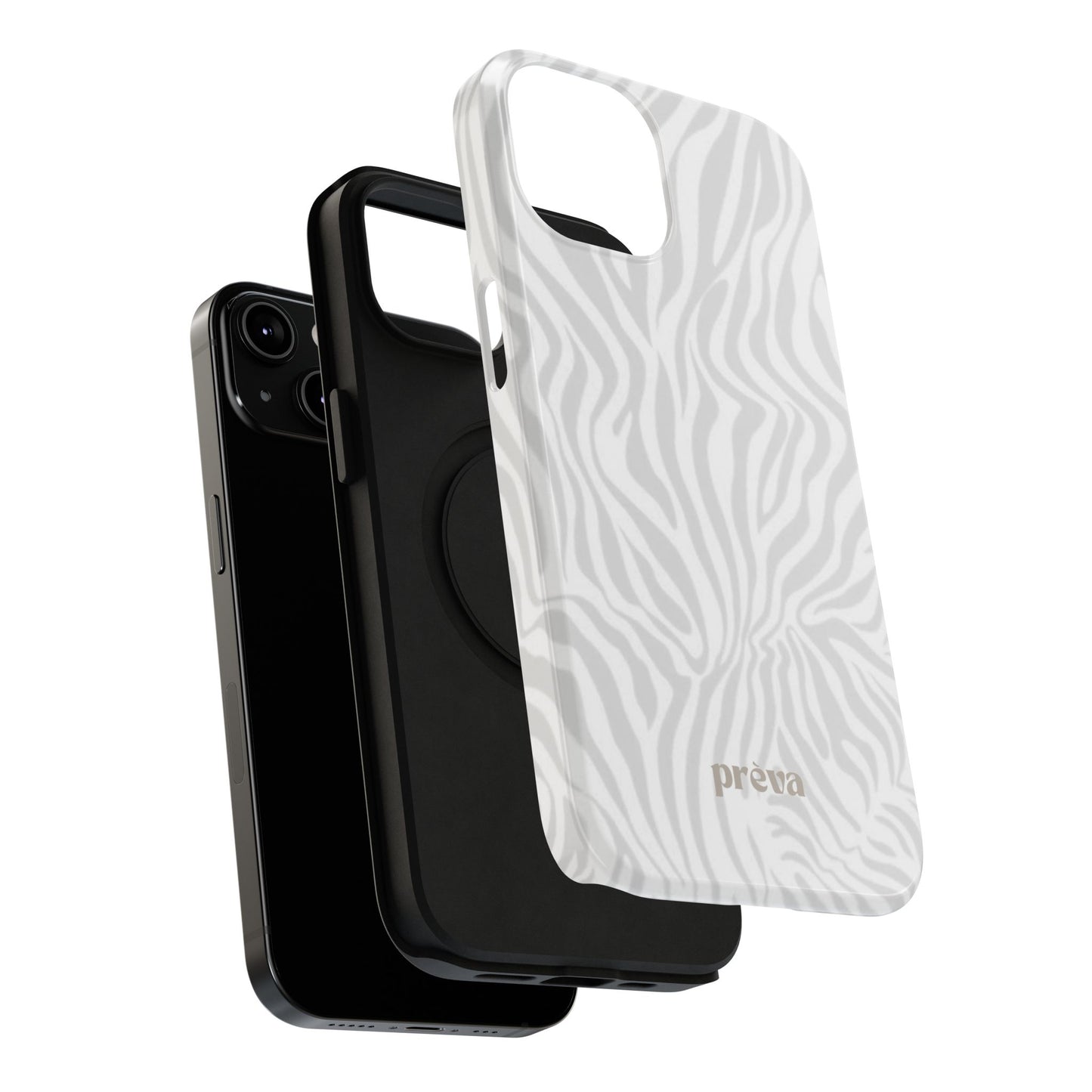 Zebra White Wave Phone Case