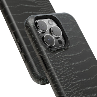 Black Croc Phone Case