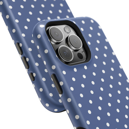 Navy Polka Dot Phone Case