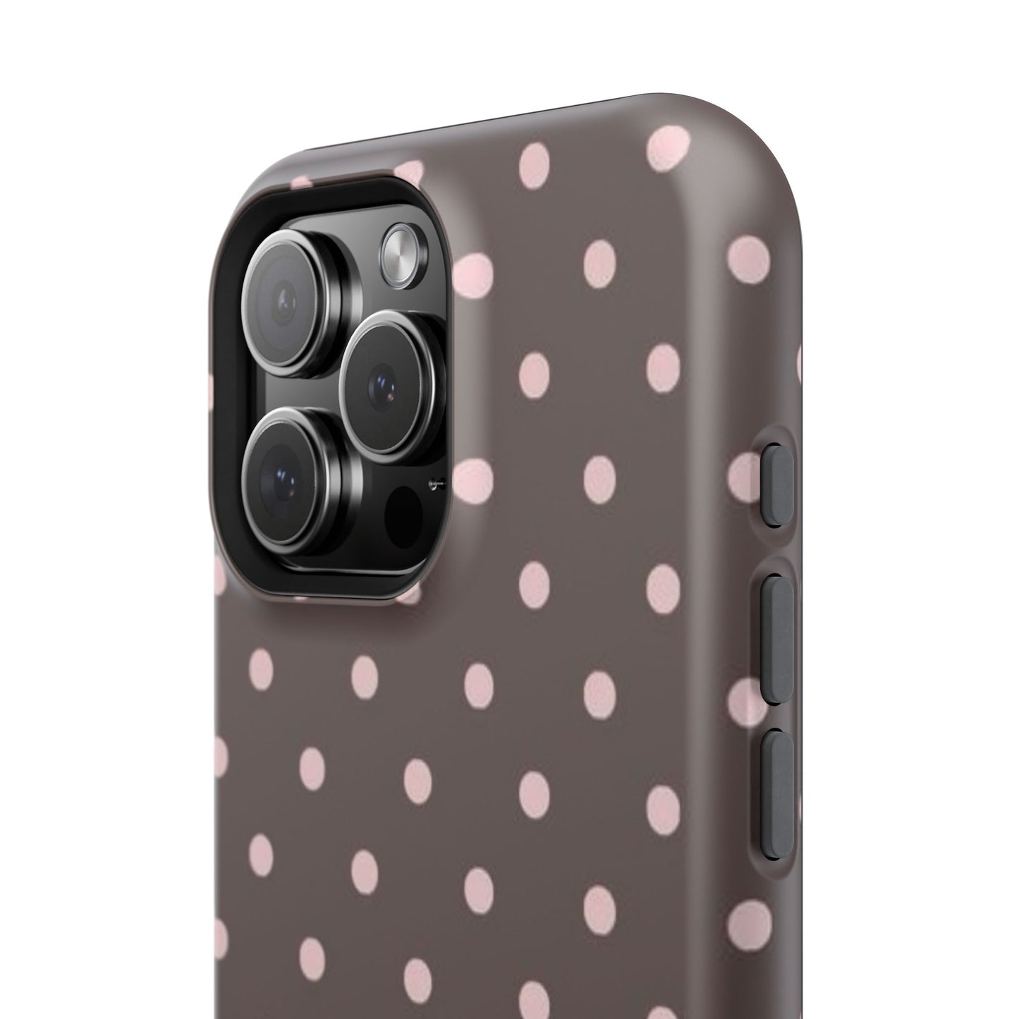 Brown and Pink Polka Dot Phone Case