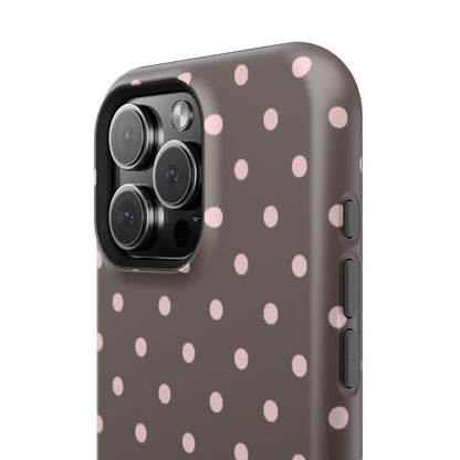 Brown and Pink Polka Dot Phone Case
