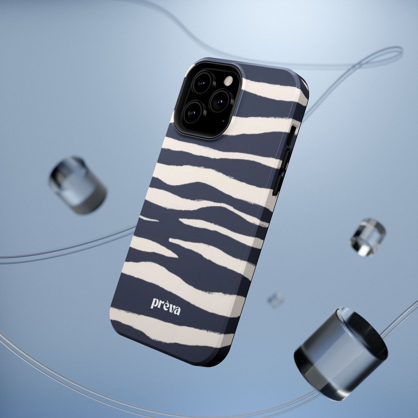 Navy & Cream Zebra Phone Case