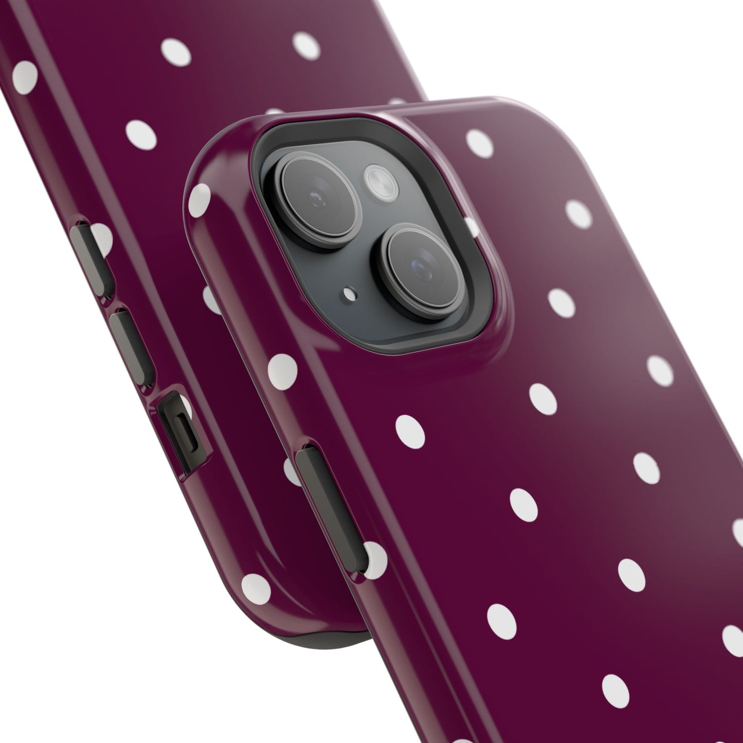 Maroon Polka Dot Phone Case