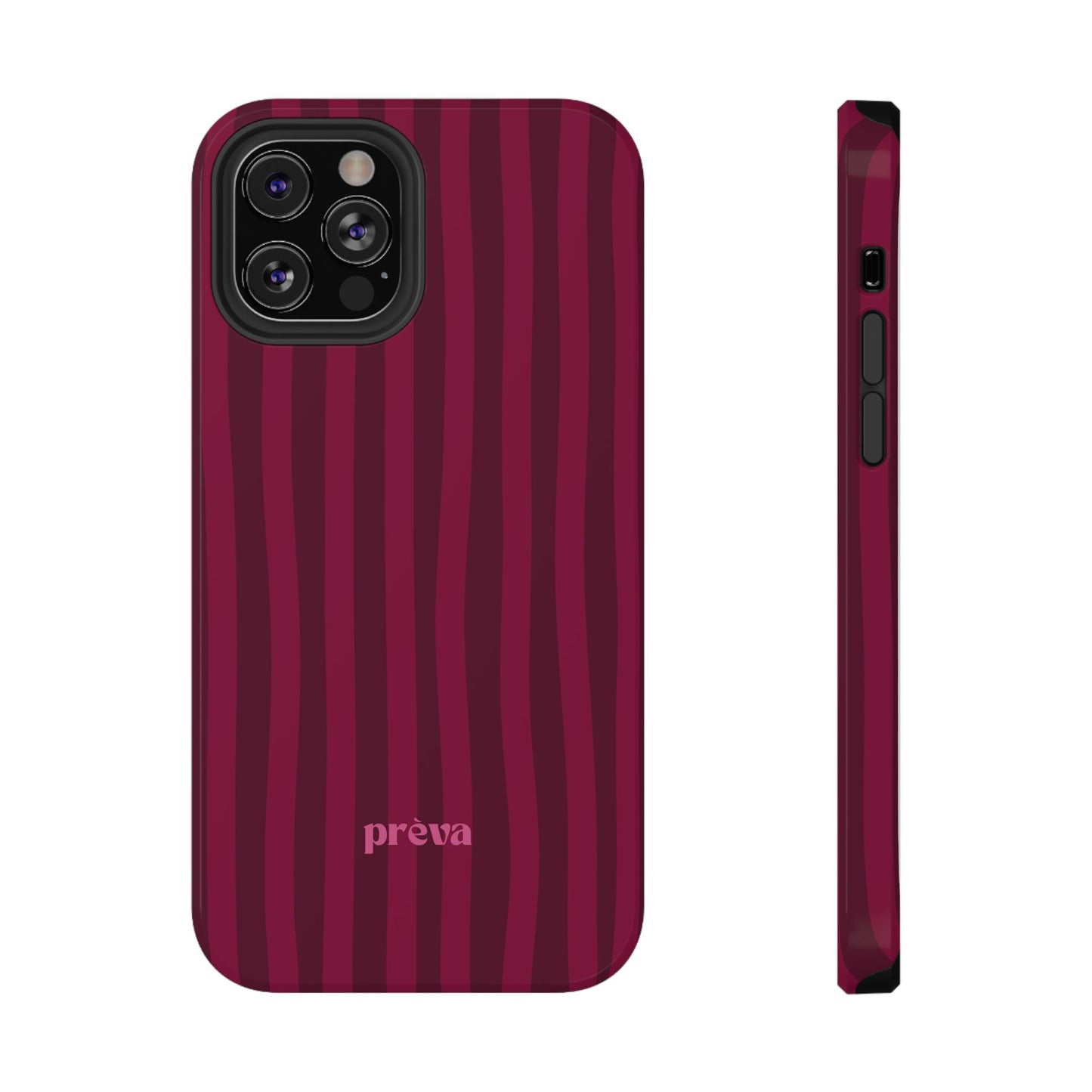 Burgandy Stripes x Ava Dudderar Phone Case