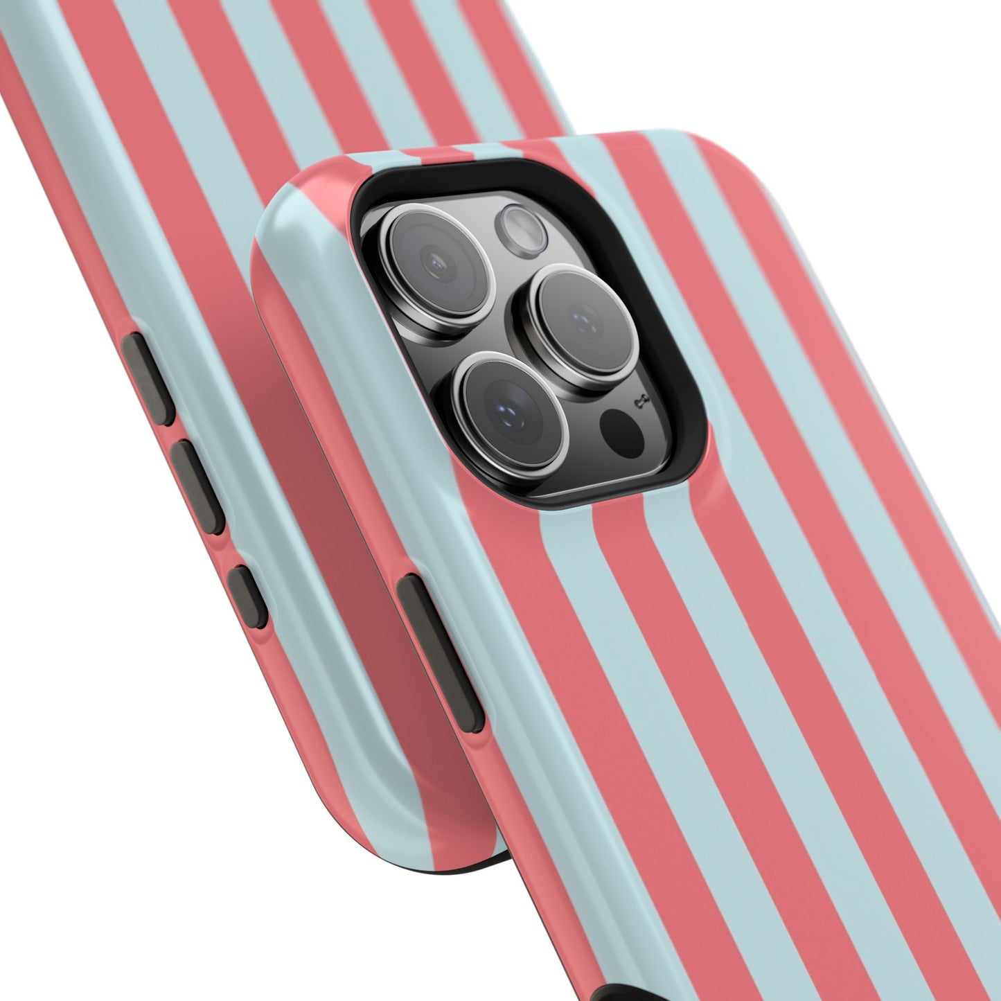 Coral & Teal Stripes Phone Case