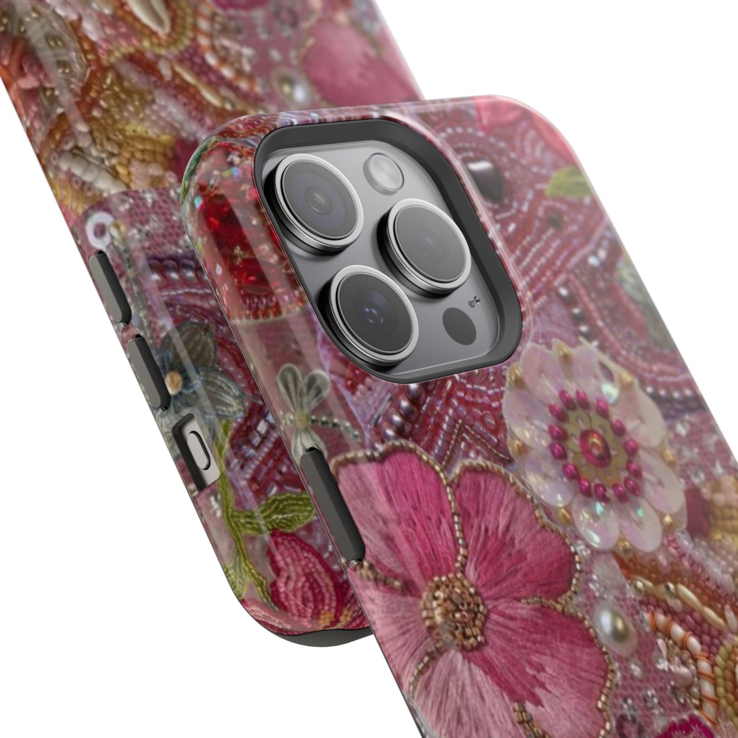 Floral Embroidery Phone Case