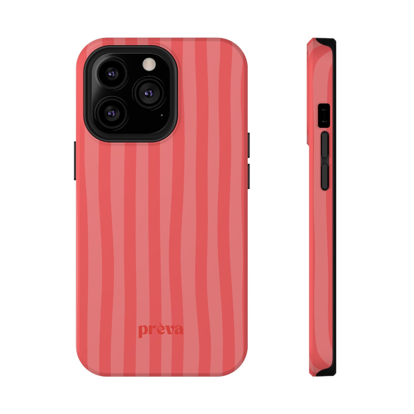 Coral Stipes Phone Case