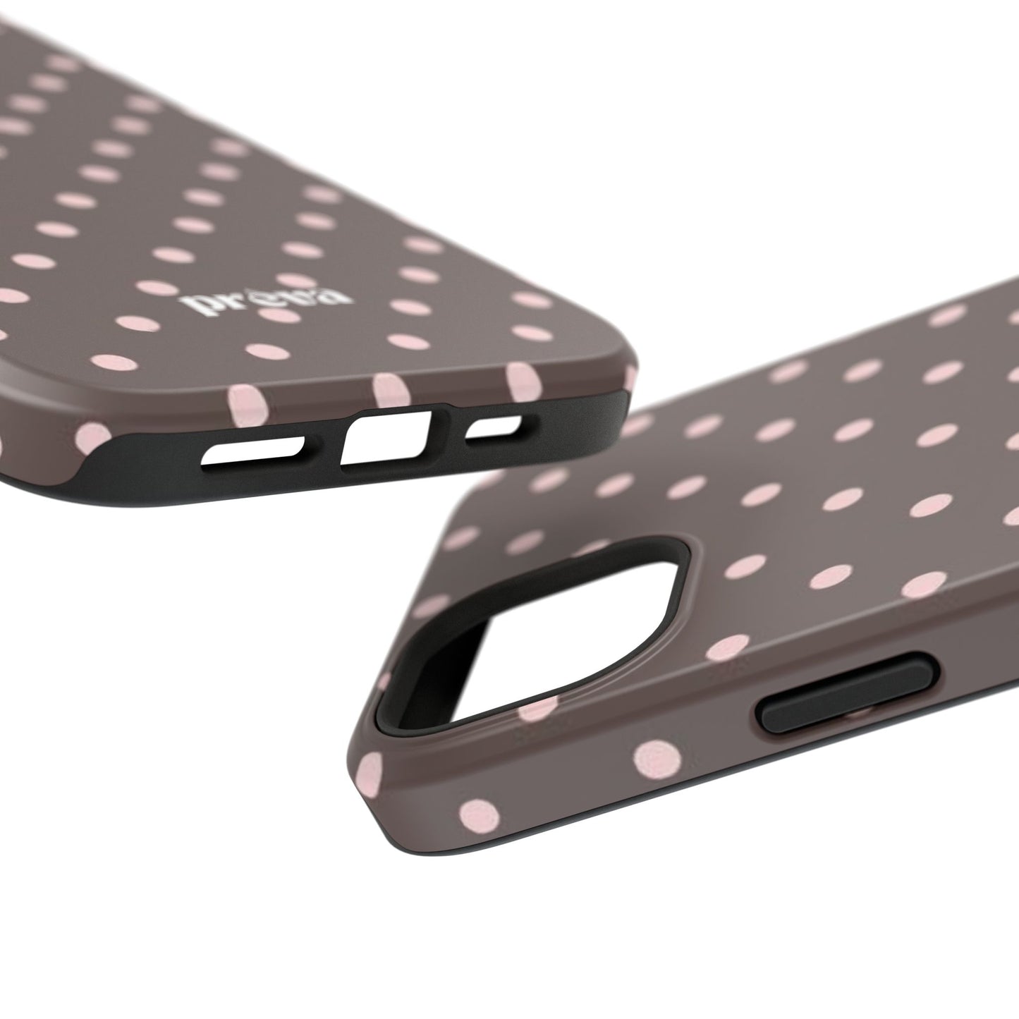 Brown and Pink Polka Dot Phone Case