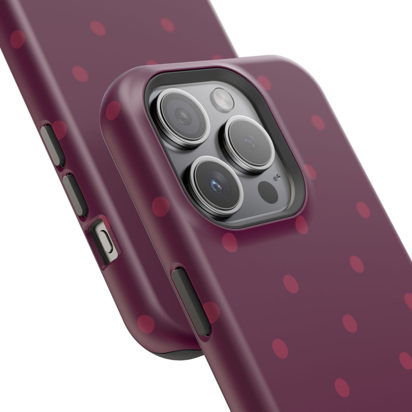 Maroon Polka Dots Phone Case