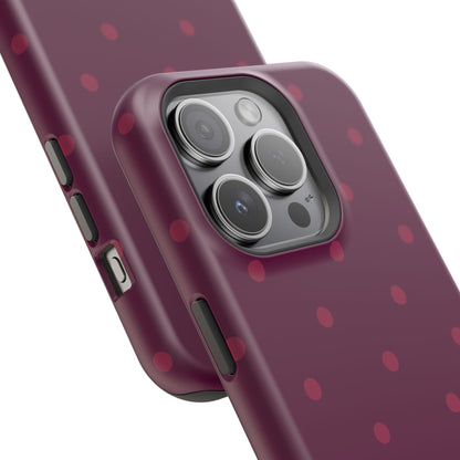 Maroon Polka Dots Phone Case
