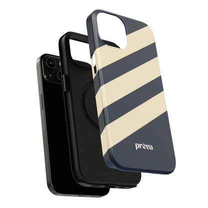 Striped Navy & Cream Phone Case