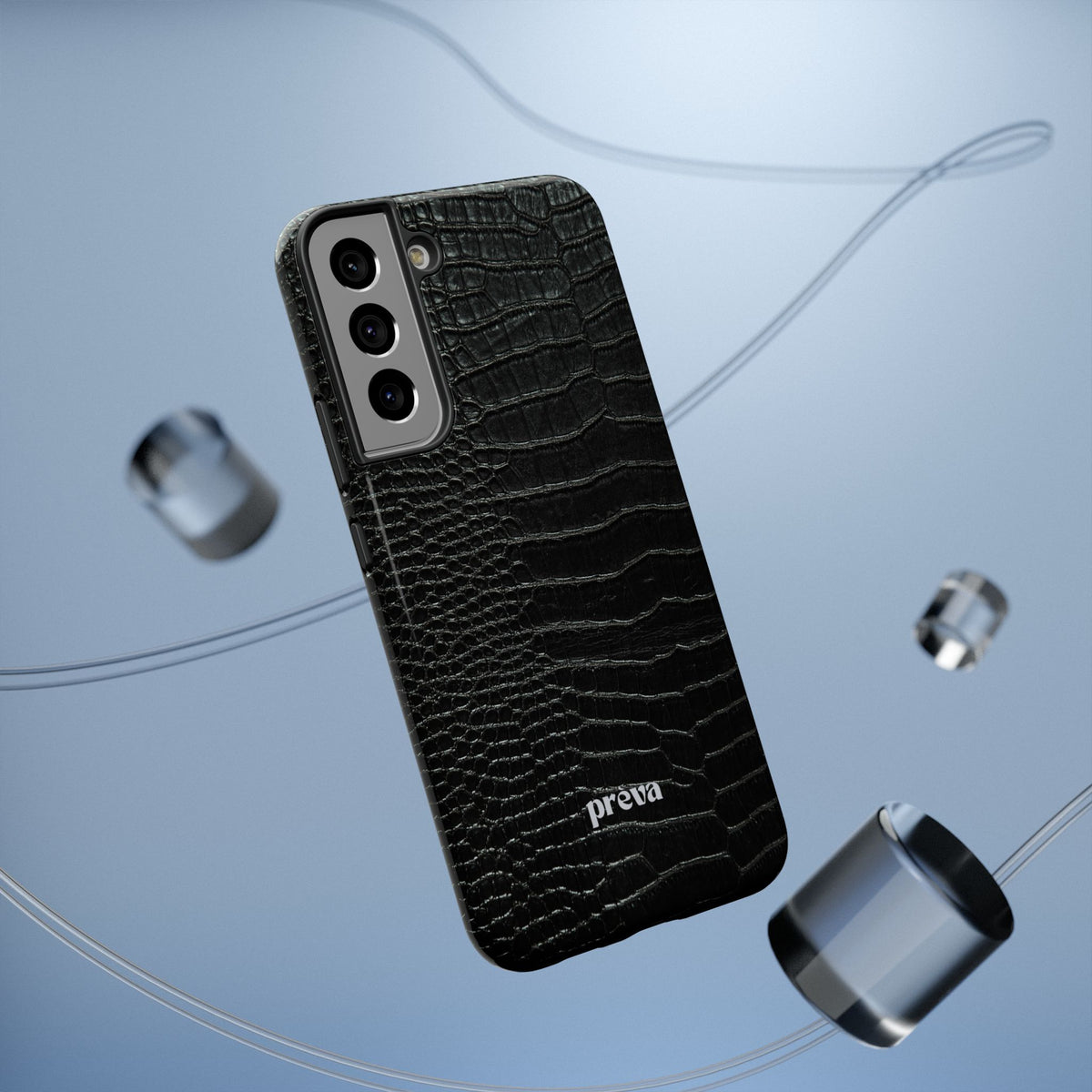 Black Croc Phone Case