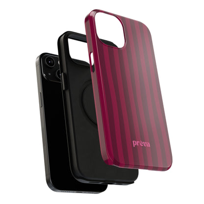 Burgandy Stripes x Ava Dudderar Phone Case