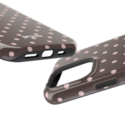 Brown and Pink Polka Dot Phone Case