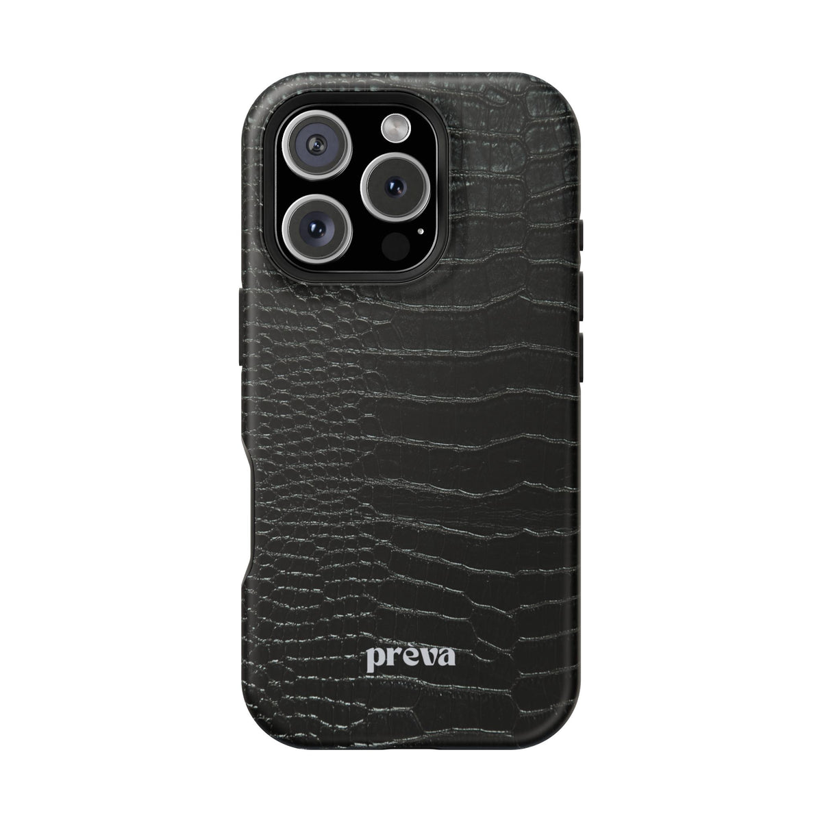 Black Croc Phone Case