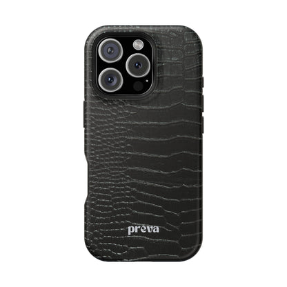 Black Croc Phone Case