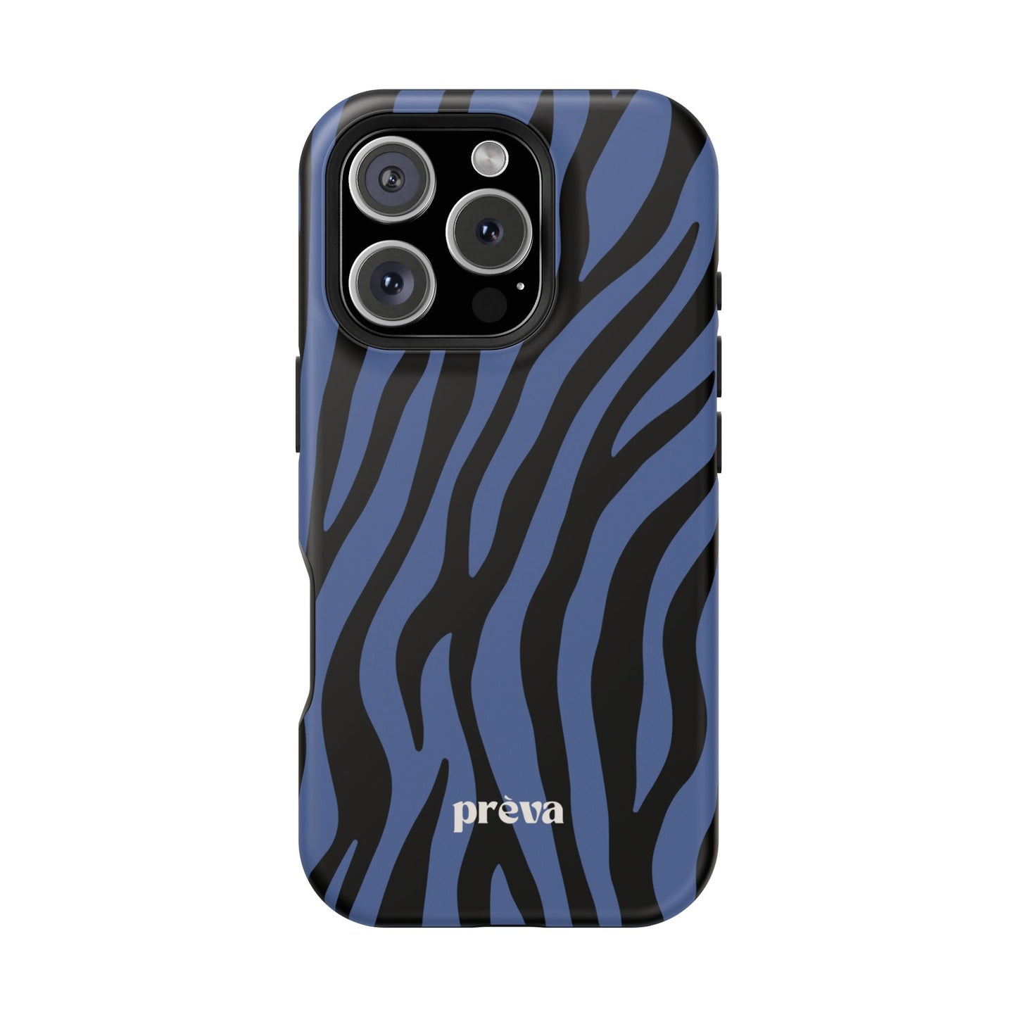 Blue & Black Zebra Stripe Phone Case