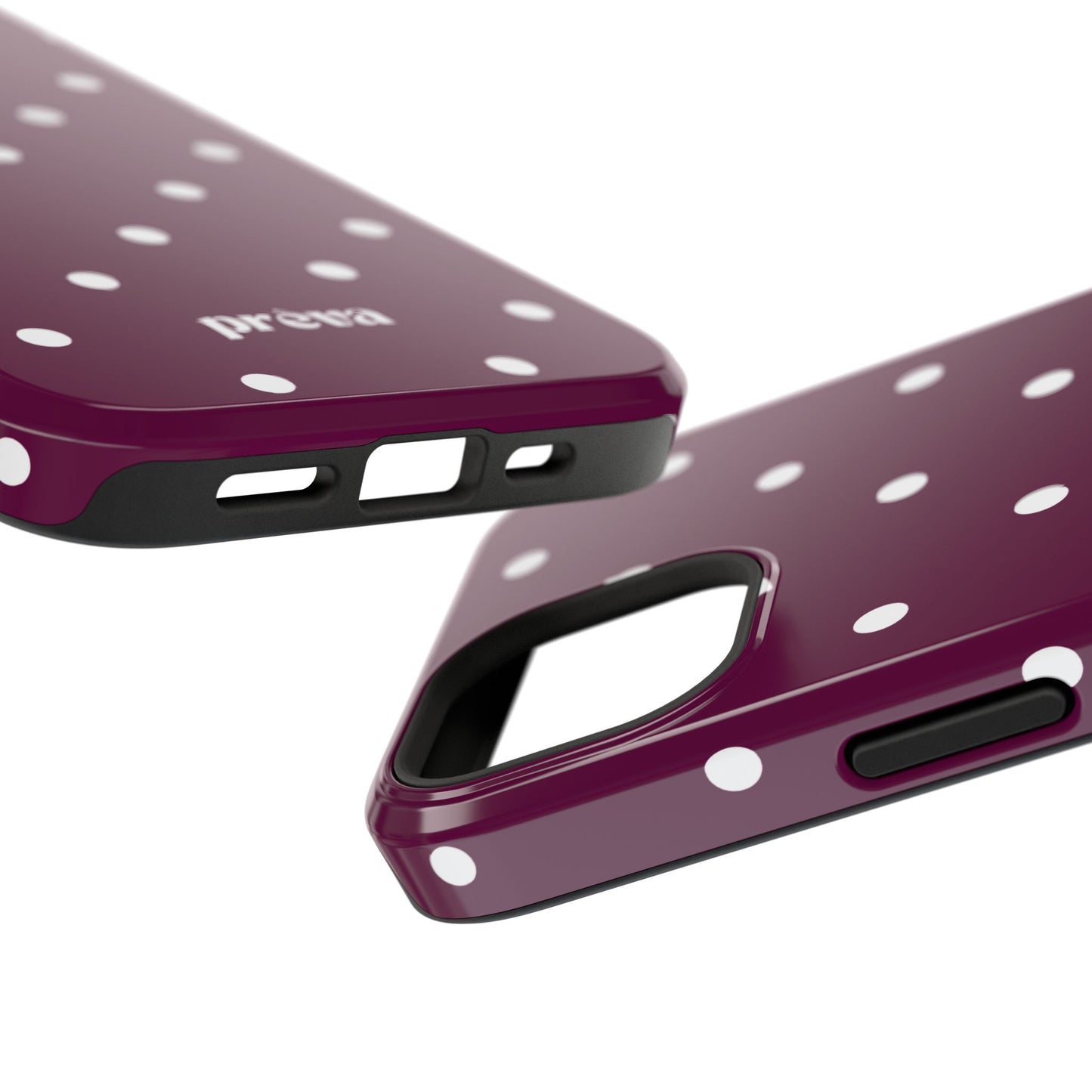 Maroon Polka Dot Phone Case