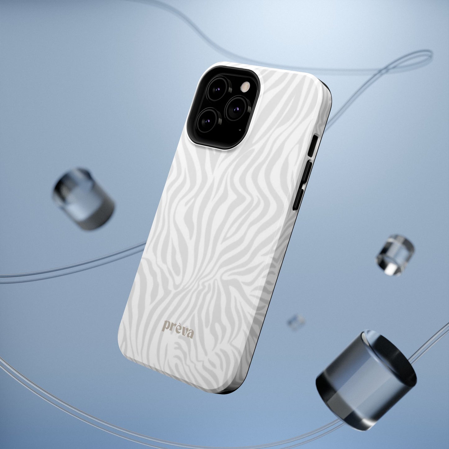 Zebra White Wave Phone Case
