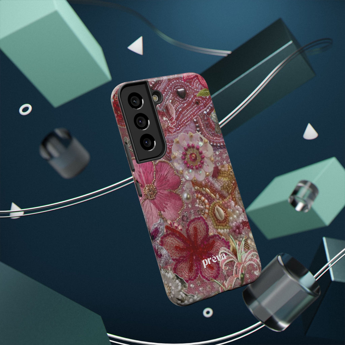 Floral Embroidery Phone Case
