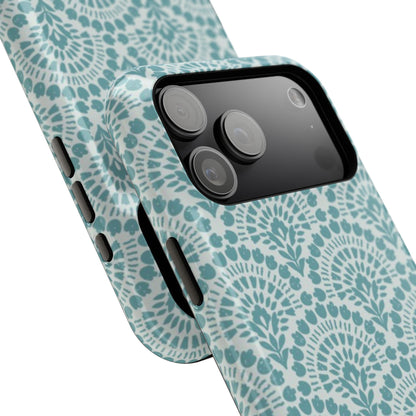 Aqua Lace Pattern Phone Case