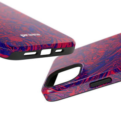 Marbled Red & Purple Impact Phone Case