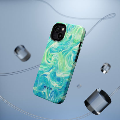Impact-Resistant Phone Case — Teal Green Marble Swirl