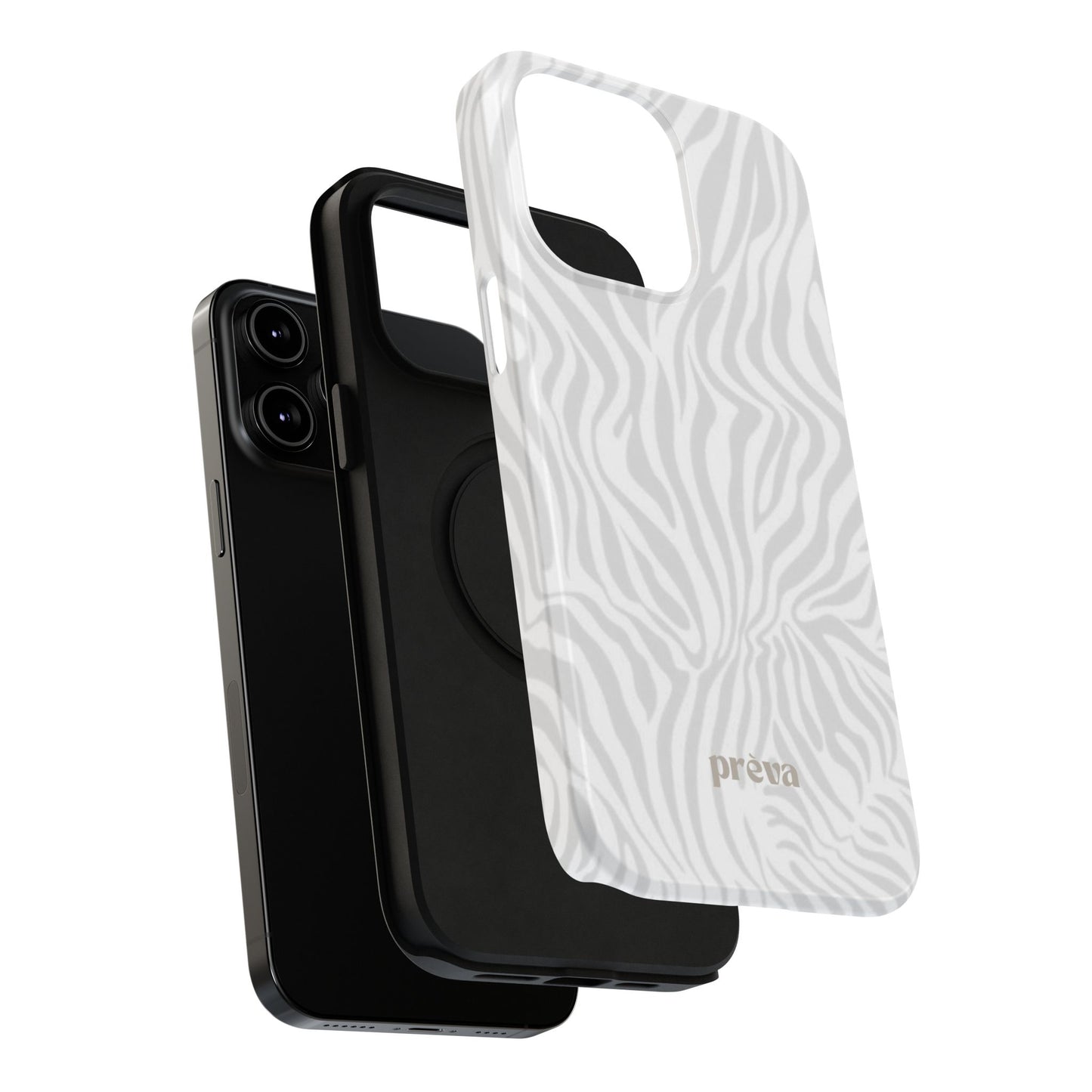 Zebra White Wave Phone Case