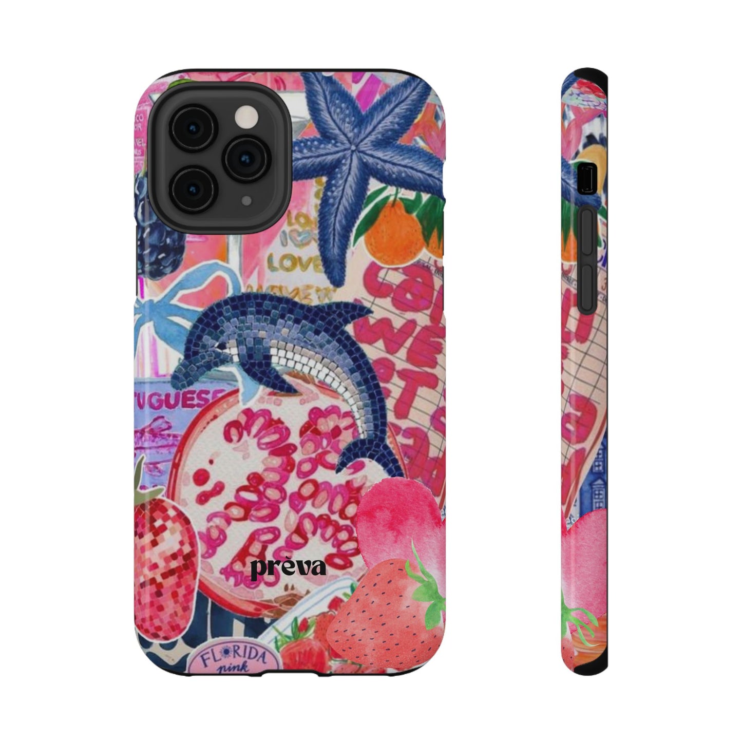 Dolphin Tropics Collage Phone Case
