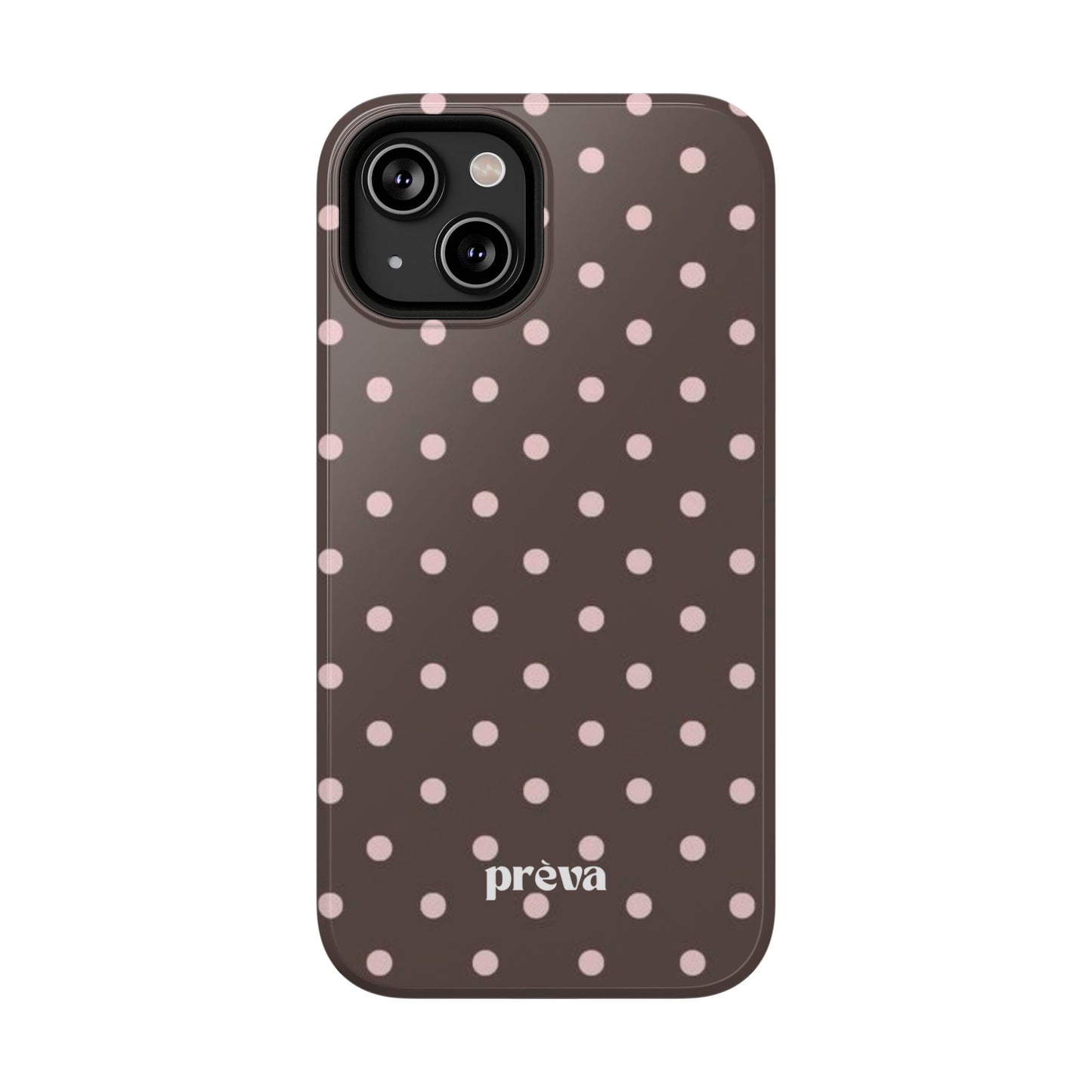 Brown and Pink Polka Dot Phone Case