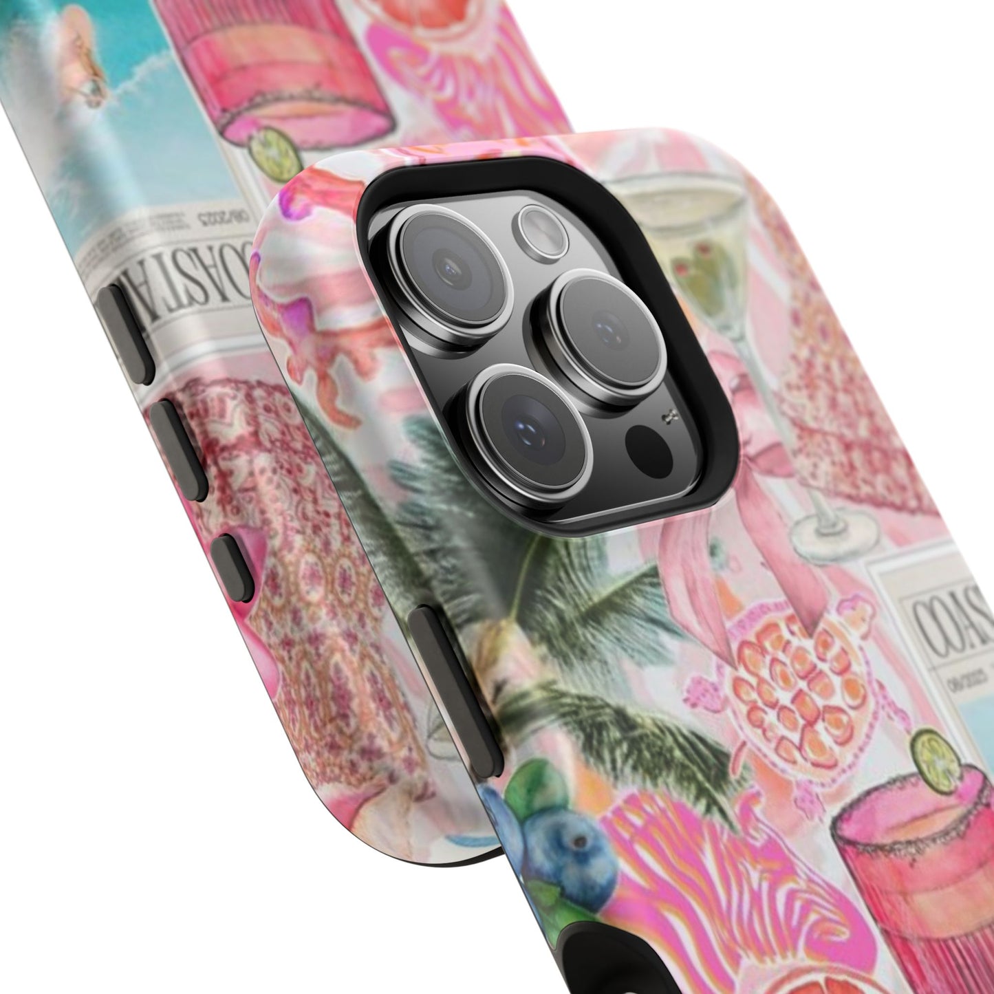 Pink Cocktail Collage Phone Case