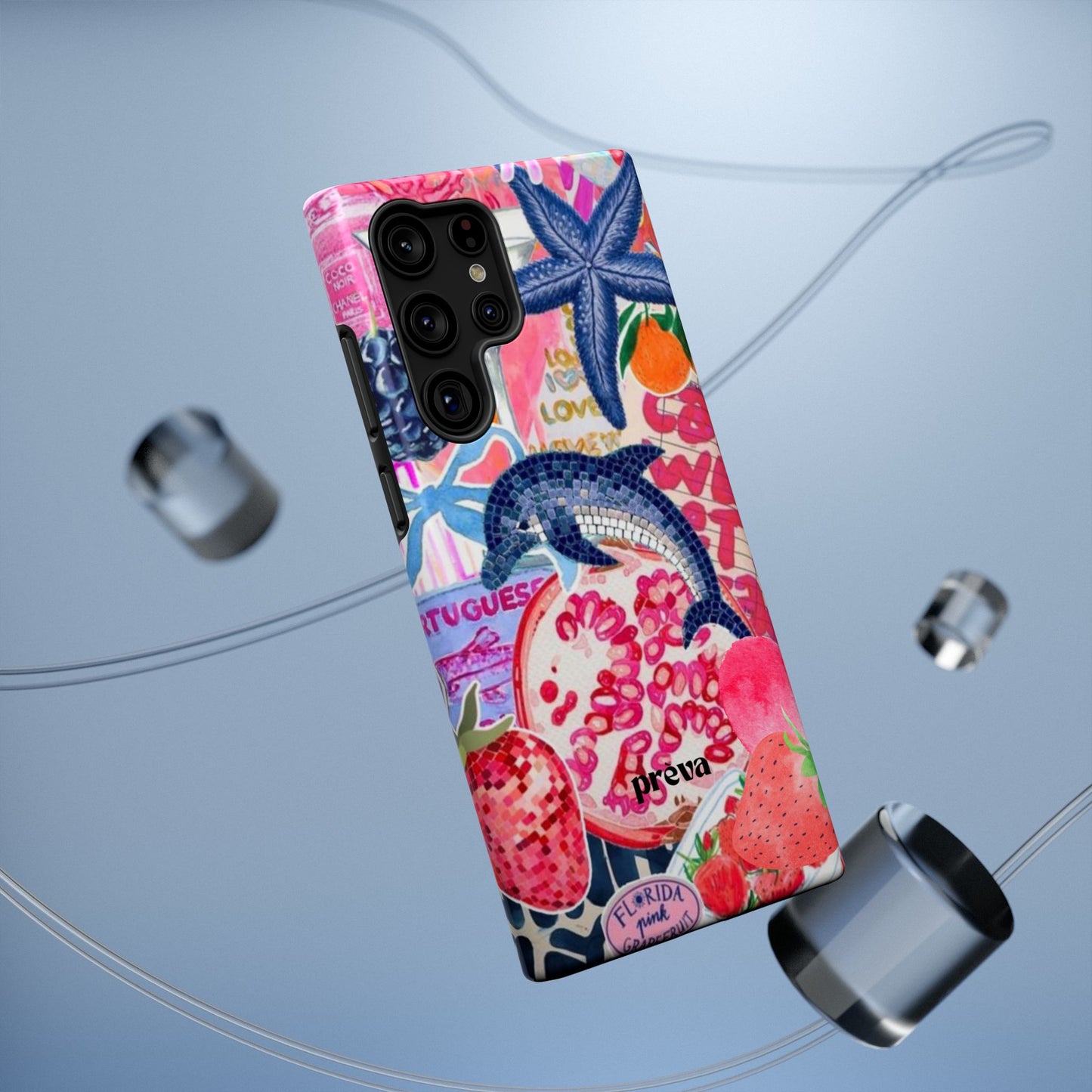 Dolphin Tropics Collage Phone Case