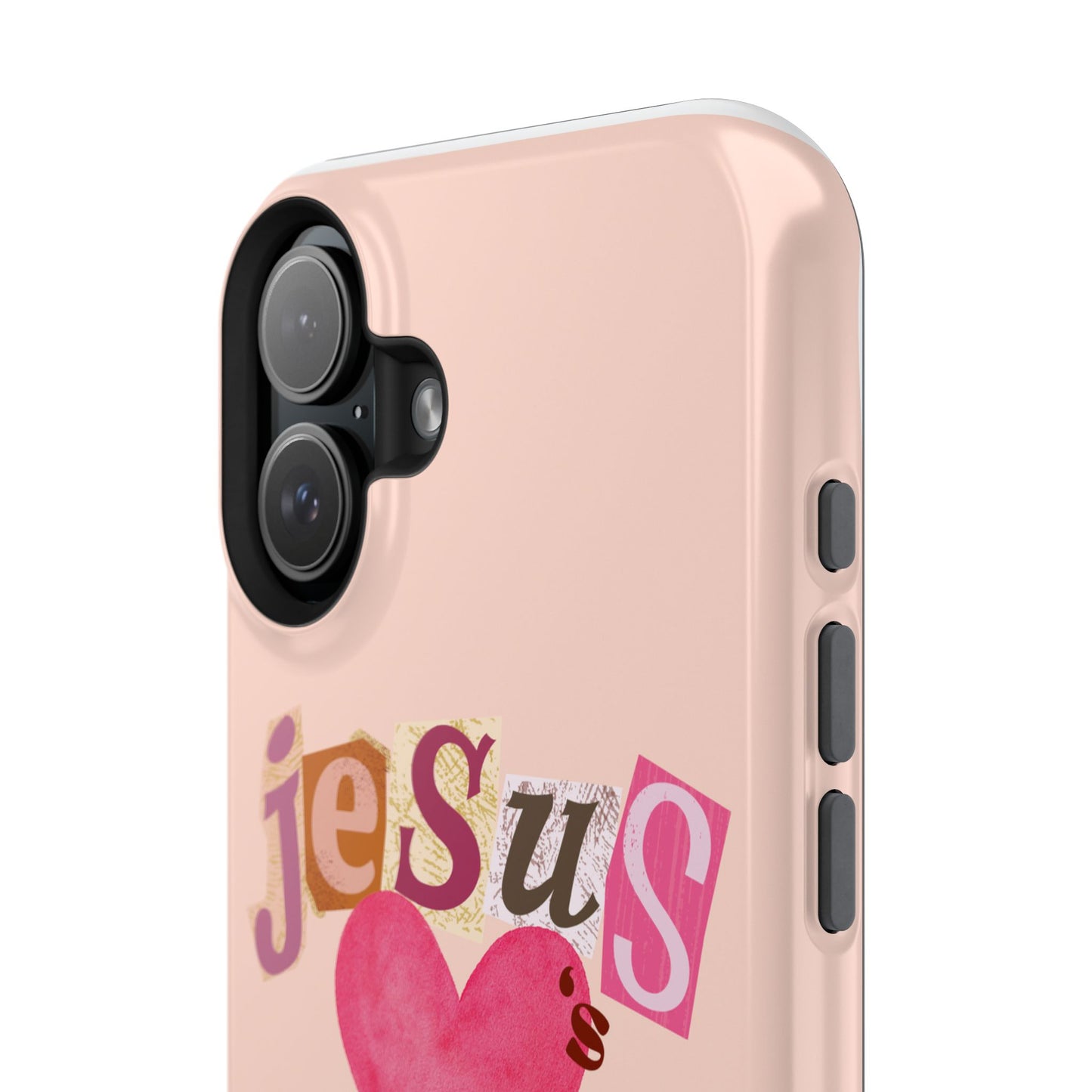 Pink Jesus Loves You Phone Case