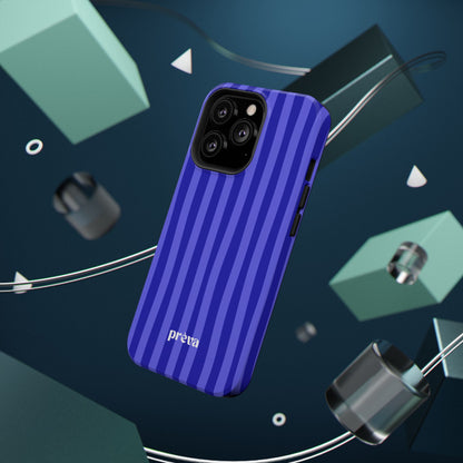 Neon Blue Stripes Phone Case