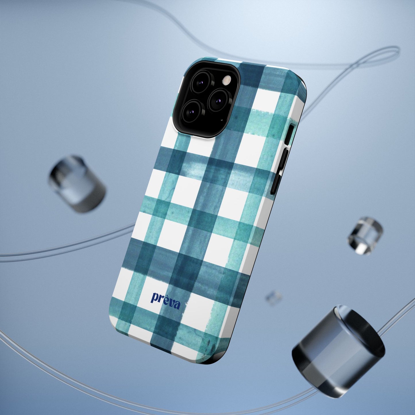 Teal Plaid Phone Case