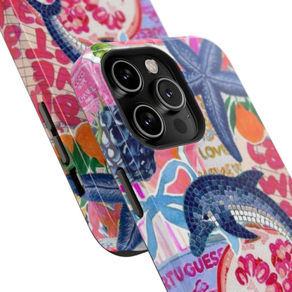 Dolphin Tropics Collage Phone Case