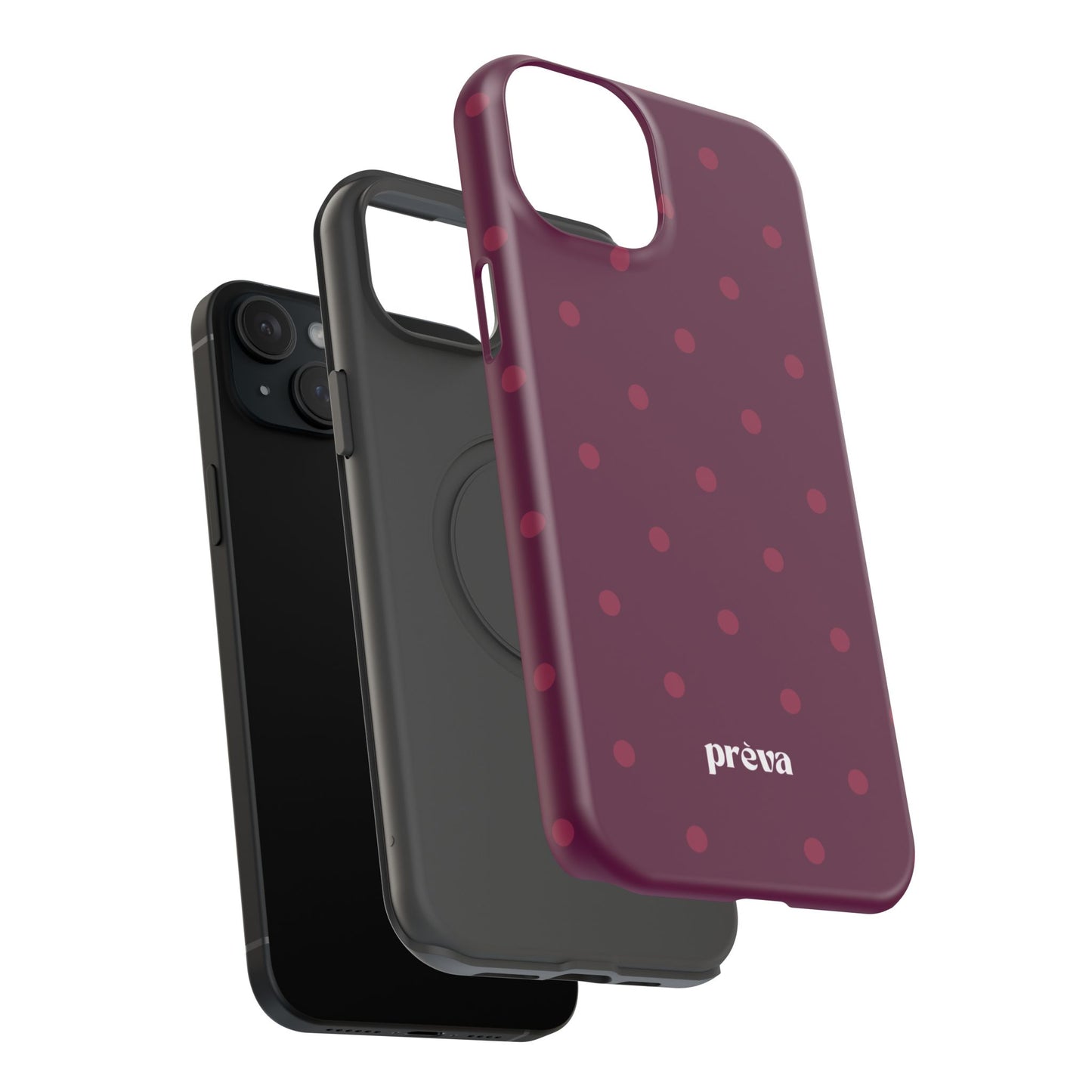Maroon Polka Dots Phone Case