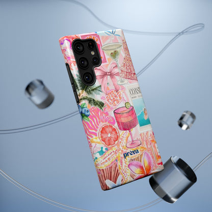 Pink Cocktail Collage Phone Case